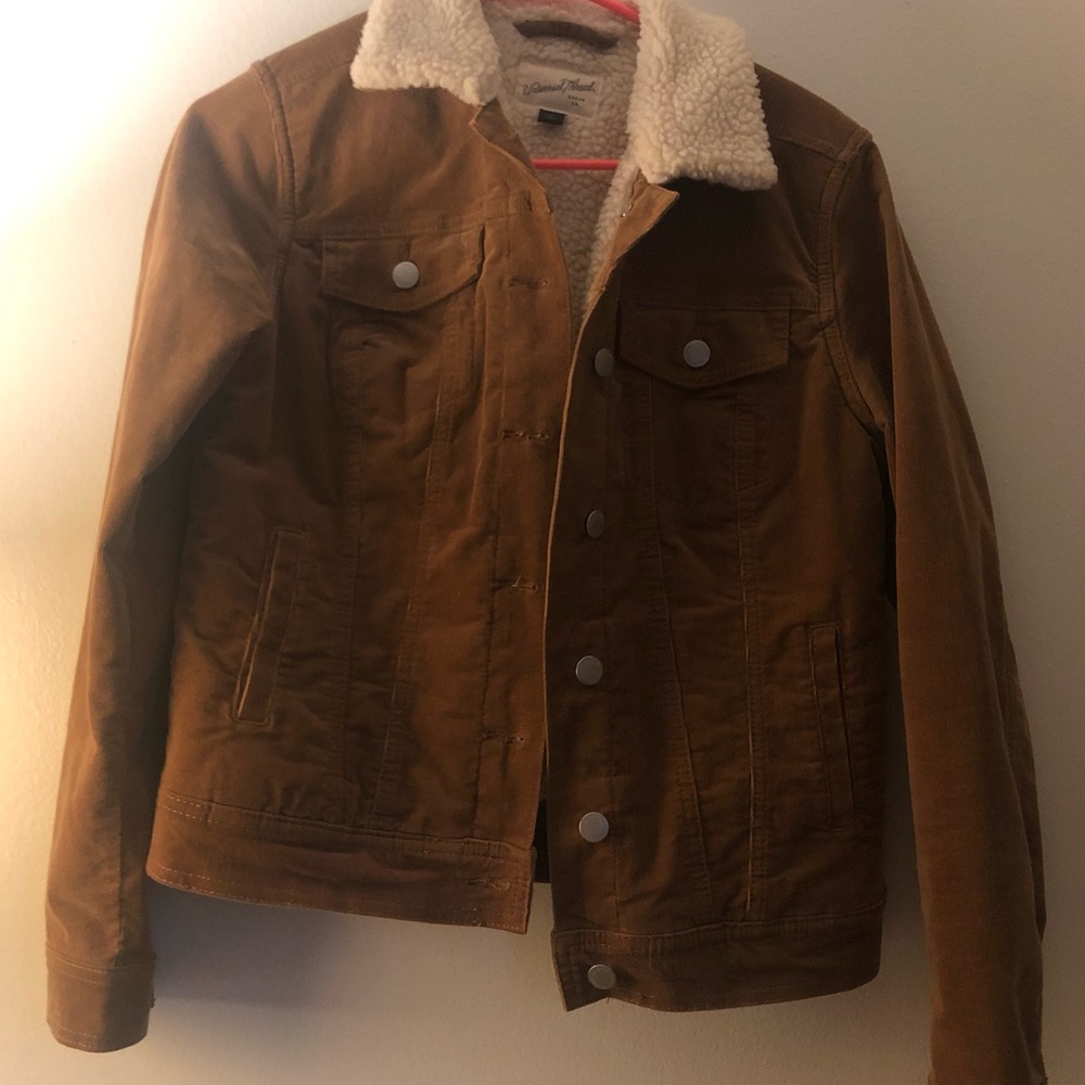 Brown Sherpa-Lined Jacket